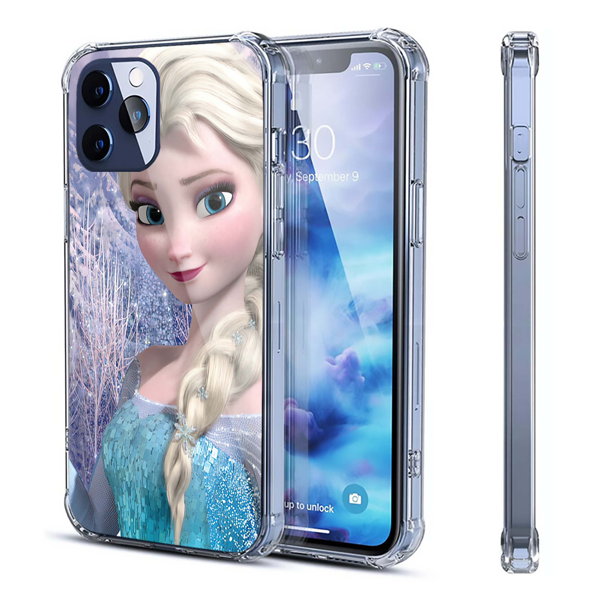 （画像用） アナと雪の女王 アンナ エルサ Frozen Anna Elsa 【iPhone 12シリーズ対応】透明スマホケース（クリアソフトケース）